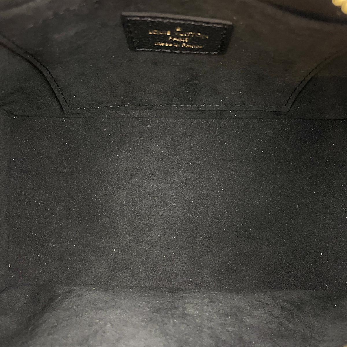 Speedy Bandouliere 20 Noir Top Handle Bag in Monogram Empreinte Leather Gold hardware