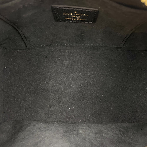 Speedy Bandouliere 20 Noir Top Handle Bag in Monogram Empreinte Leather Gold hardware
