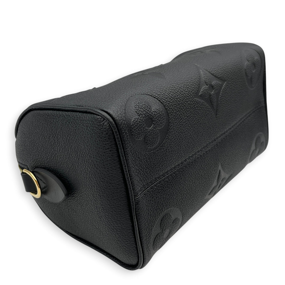 Speedy Bandouliere 20 Noir Top Handle Bag in Monogram Empreinte Leather Gold hardware