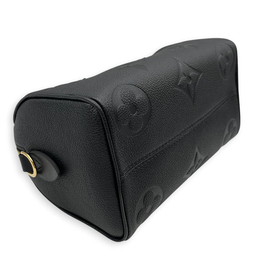 Speedy Bandouliere 20 Noir Top Handle Bag in Monogram Empreinte Leather Gold hardware