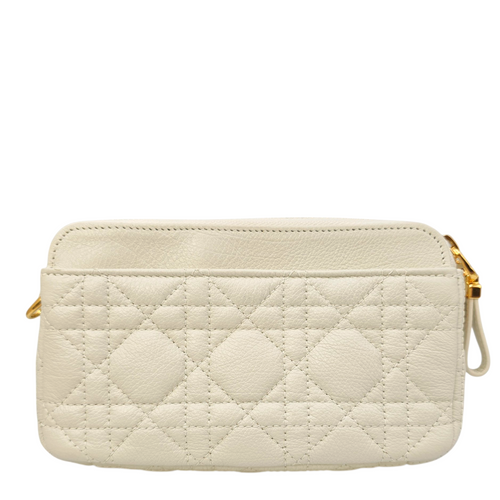 Caro White Crossbody Bag in Calfskin Gold hardware