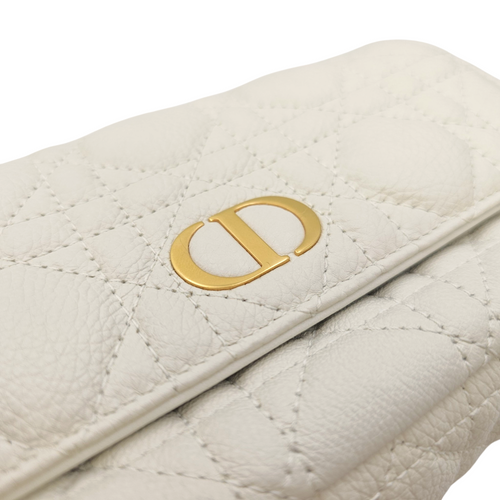 Caro White Crossbody Bag in Calfskin Gold hardware