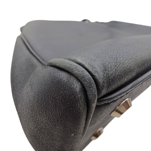 Rodeo Medium Black Top Handle Bag in Calfskin Palladium hardware