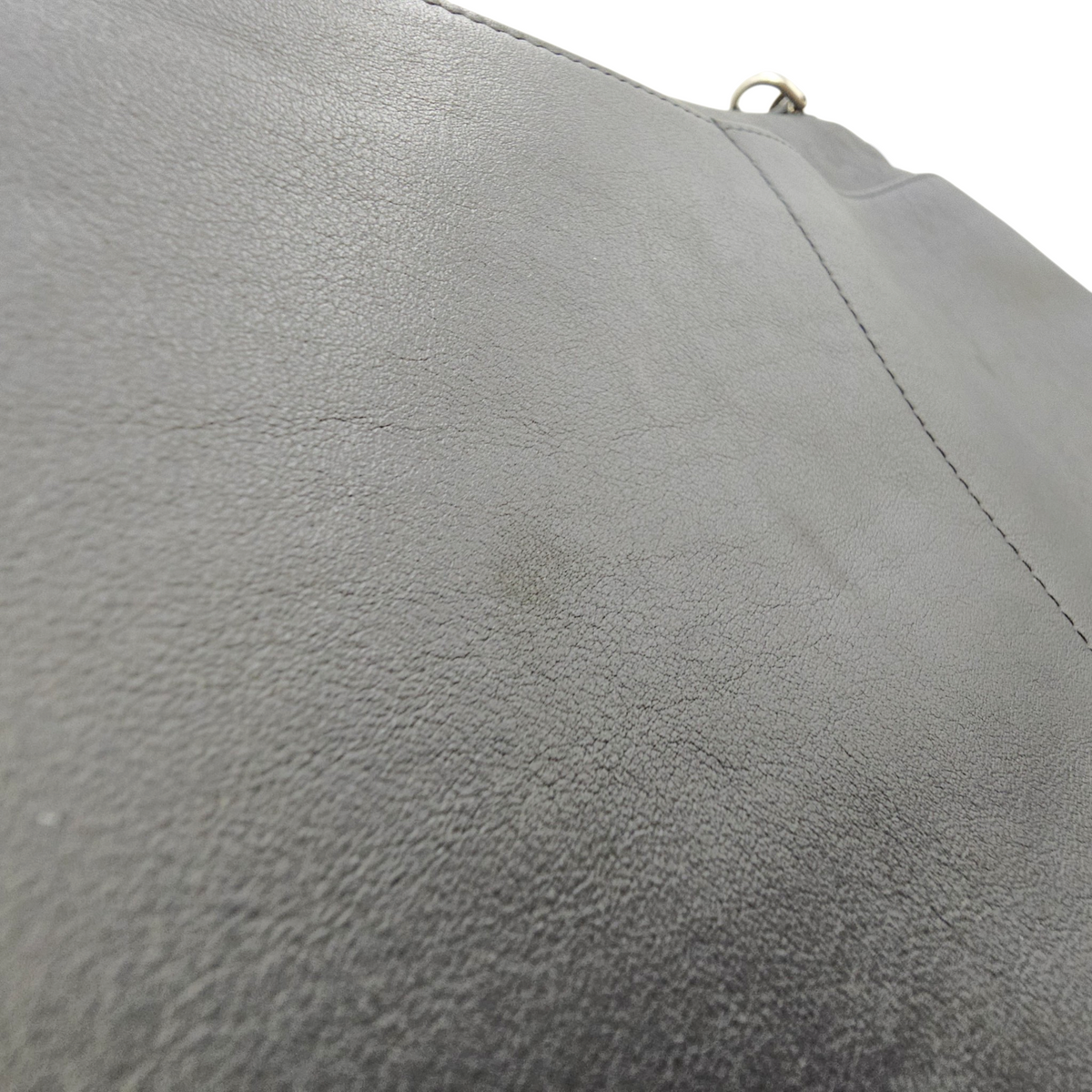 Rodeo Medium Black Top Handle Bag in Calfskin Palladium hardware