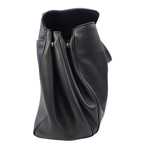 Rodeo Medium Black Top Handle Bag in Calfskin Palladium hardware