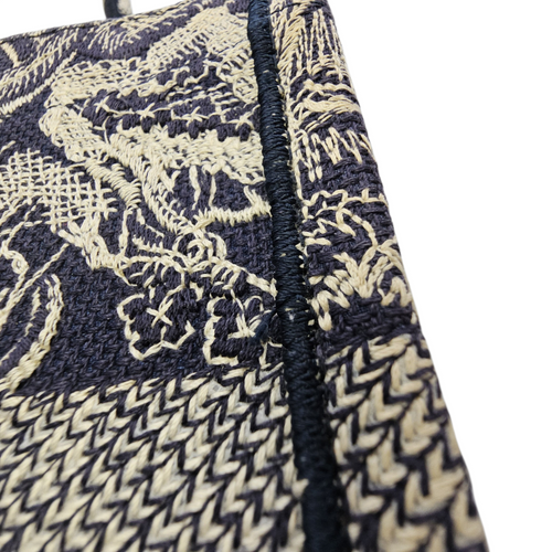 Book Tote Blue Top Handle Bag in Canvas