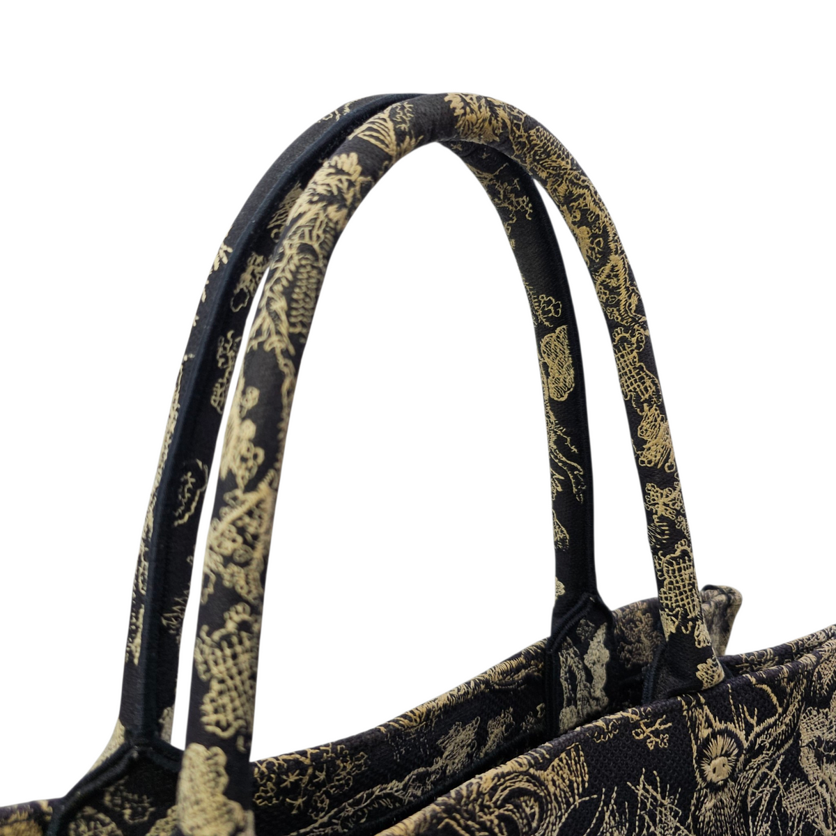 Book Tote Blue Top Handle Bag in Canvas