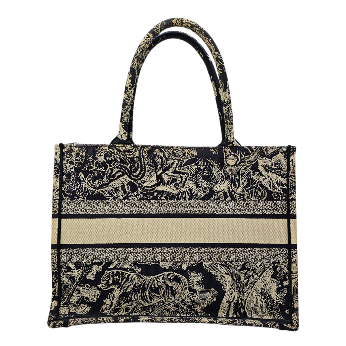 Book Tote Blue Top Handle Bag in Canvas