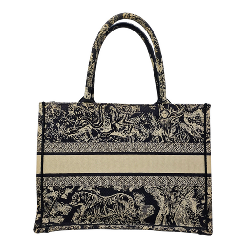 Book Tote Blue Top Handle Bag in Canvas