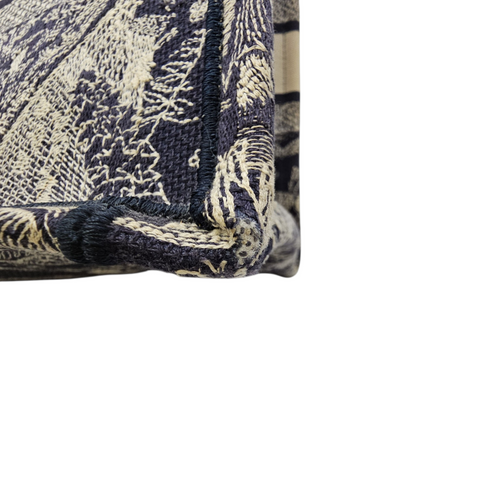 Book Tote Blue Top Handle Bag in Canvas
