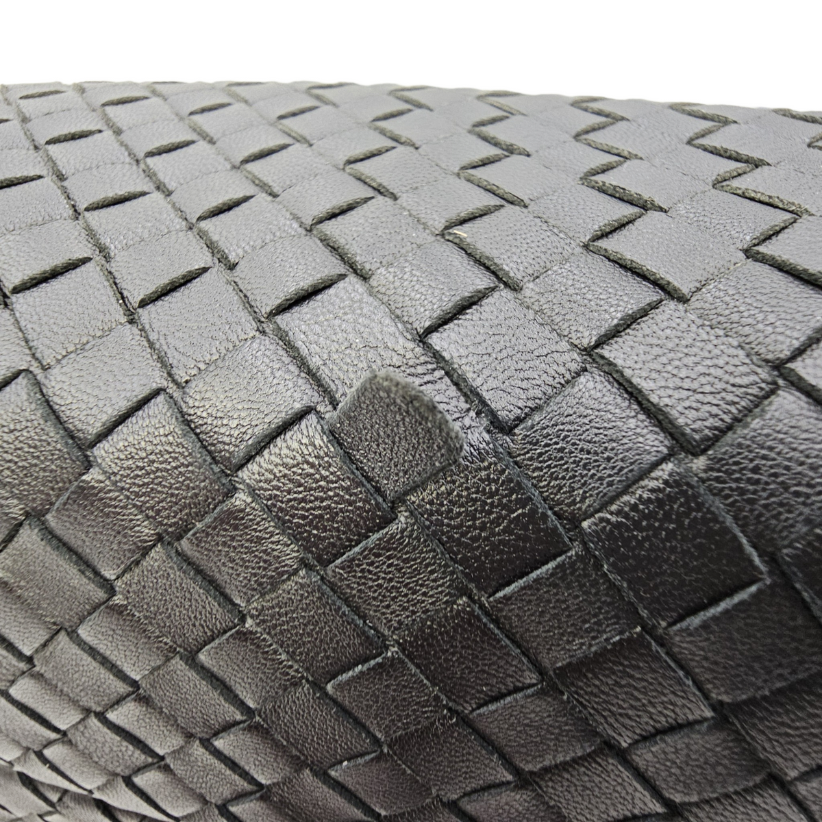 Intrecciato Black Tote Bag in Nappa Leather Ruthenium hardware