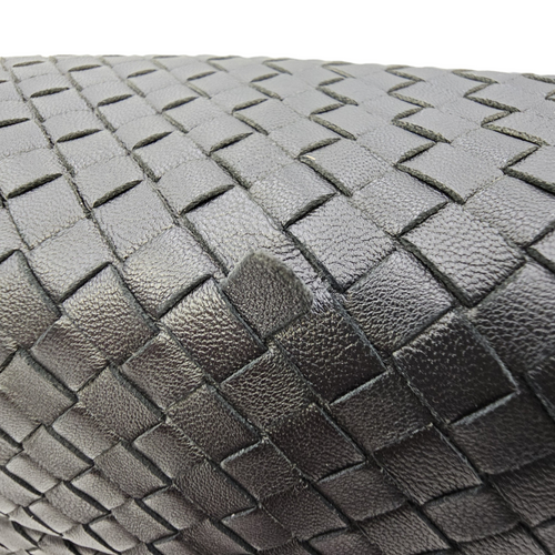 Intrecciato Black Tote Bag in Nappa Leather Ruthenium hardware