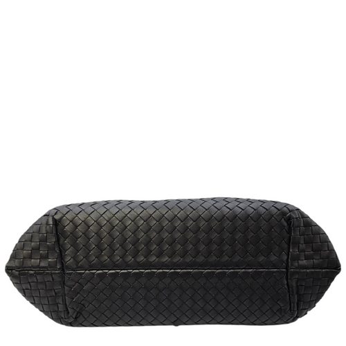 Intrecciato Black Tote Bag in Nappa Leather Ruthenium hardware