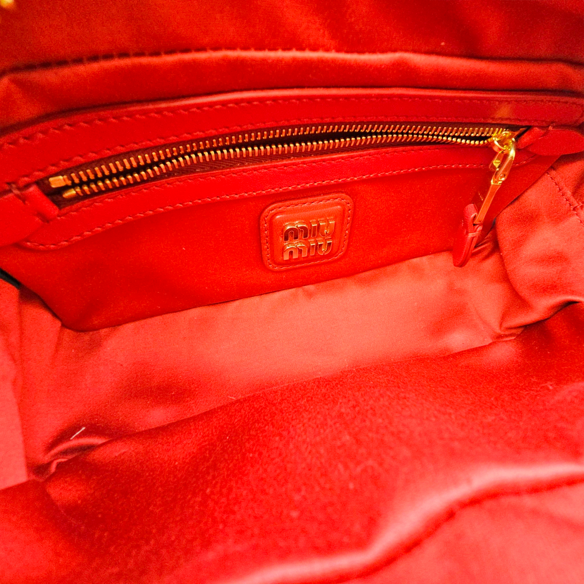 Arcadie Matelasse  22 Red Top Handle Bag in Nappa Leather Gold hardware
