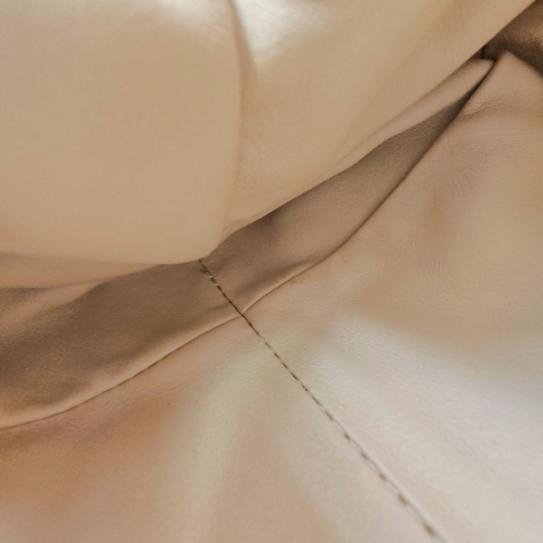 The Pouch  Mini Beige Crossbody Bag in Calfskin Gold hardware