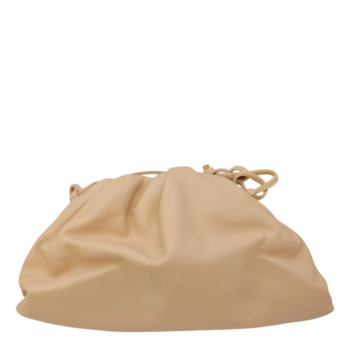 The Pouch  Mini Beige Crossbody Bag in Calfskin Gold hardware