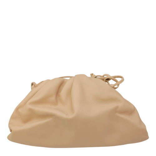 The Pouch  Mini Beige Crossbody Bag in Calfskin Gold hardware