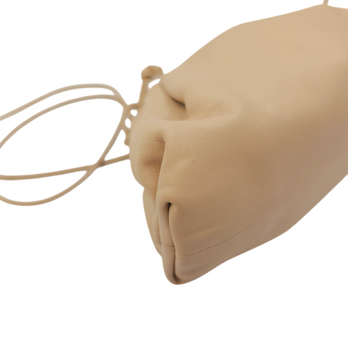The Pouch  Mini Beige Crossbody Bag in Calfskin Gold hardware