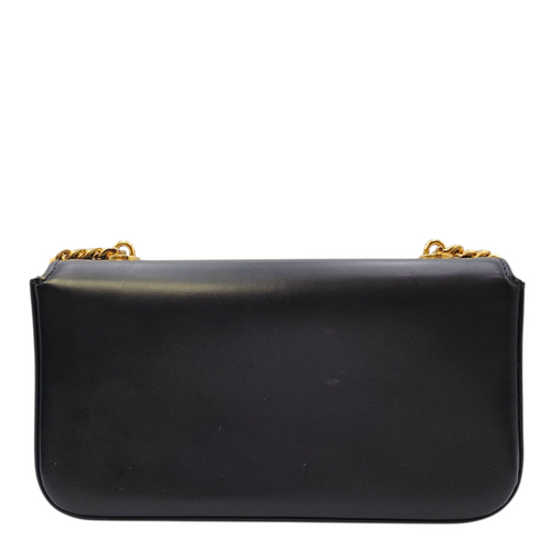 Triomphe Black Shoulder Bag in Calfskin Gold hardware