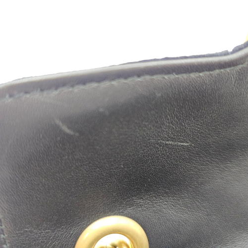 GG Marmont Black Shoulder Bag in Velvet Antique Brass hardware