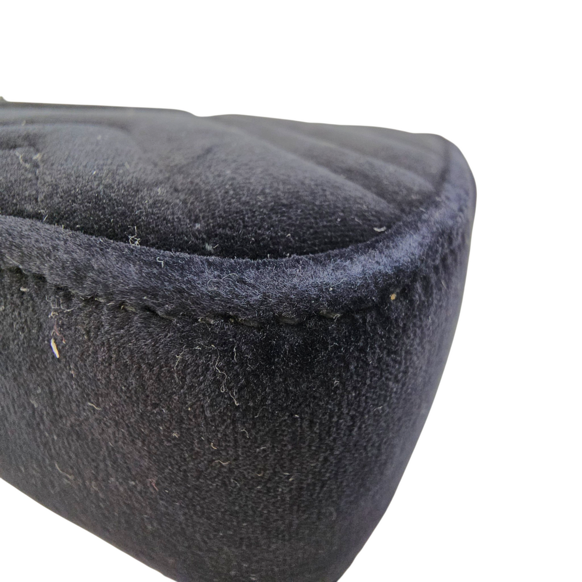 GG Marmont Black Shoulder Bag in Velvet Antique Brass hardware