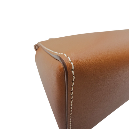 Extra Pocket  27 Brown Top Handle Bag Gold hardware