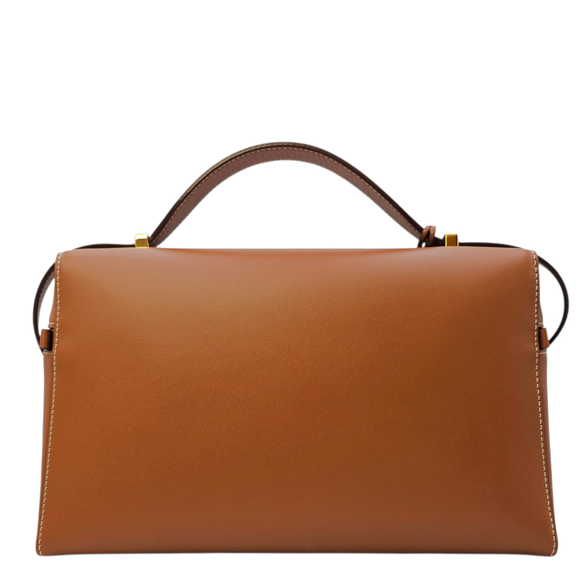 Extra Pocket  27 Brown Top Handle Bag Gold hardware