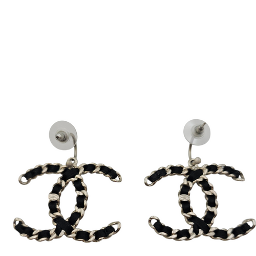 CC Logo Silver Earrings