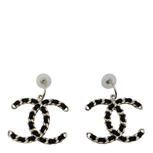 CC Logo Silver Earrings