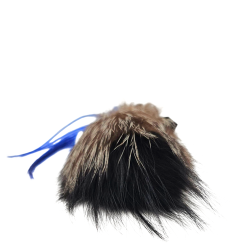 Mini Karlito Bag Charm Brown Bag Accessory in Natural Fur Gold hardware