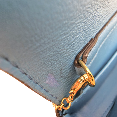 Vitello Liberty FF Fish Eye Baguette Nano Multi-colour Crossbody Bag Gold hardware