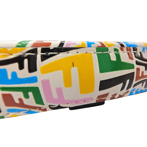 Vitello Liberty FF Fish Eye Baguette Nano Multi-colour Crossbody Bag Gold hardware