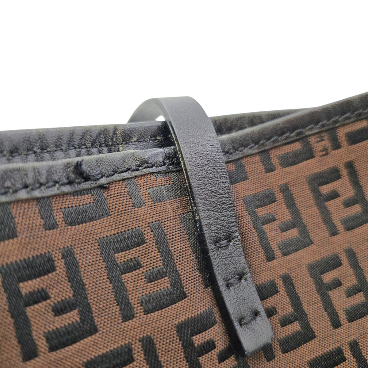 Zucca Brown Tote Bag in Jacquard