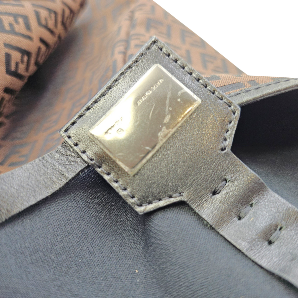 Zucca Brown Tote Bag in Jacquard