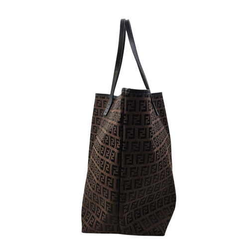 Zucca Brown Tote Bag in Jacquard