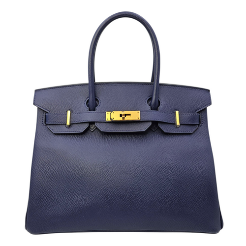 Birkin 30 Bleu Saphir in Epsom Gold hardware