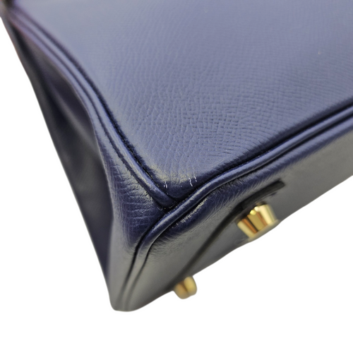 Birkin 30 Bleu Saphir in Epsom Gold hardware