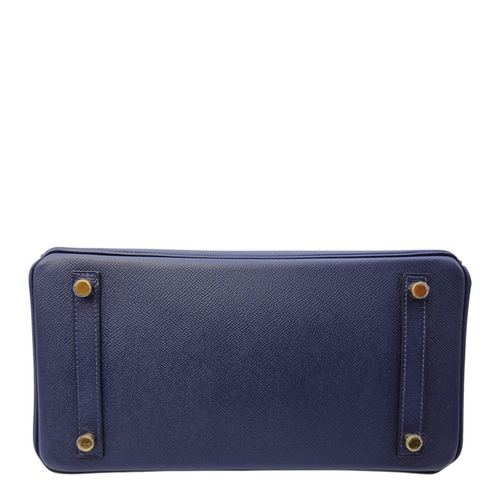 Birkin 30 Bleu Saphir in Epsom Gold hardware