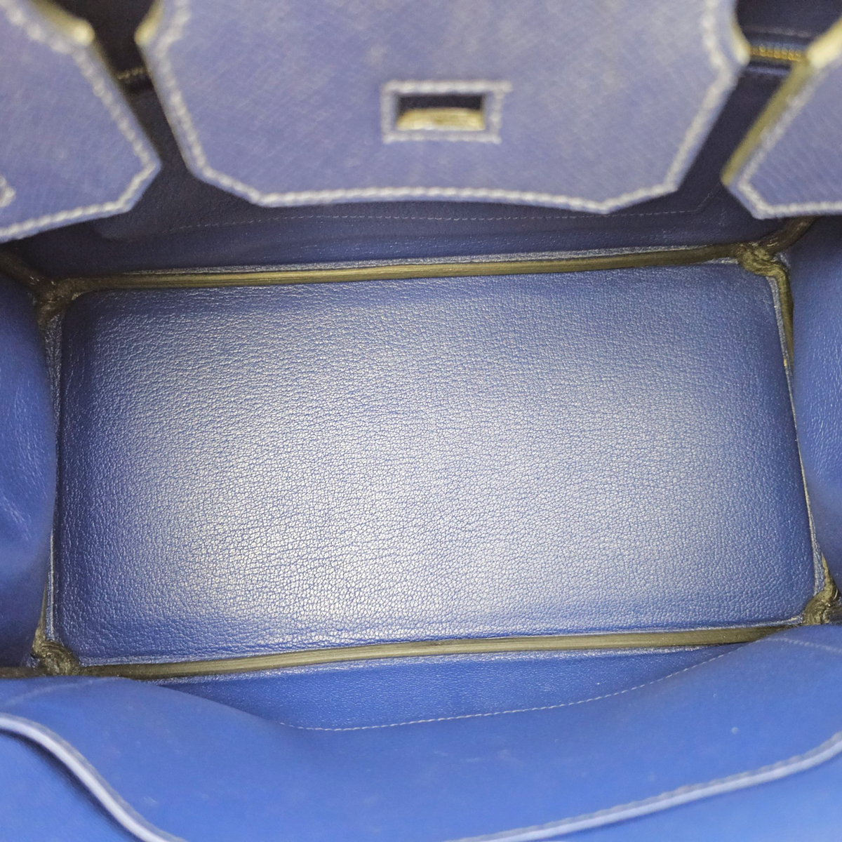 Birkin 30 Bleu Saphir in Epsom Gold hardware