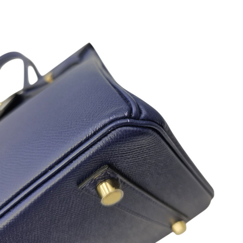 Birkin 30 Bleu Saphir in Epsom Gold hardware