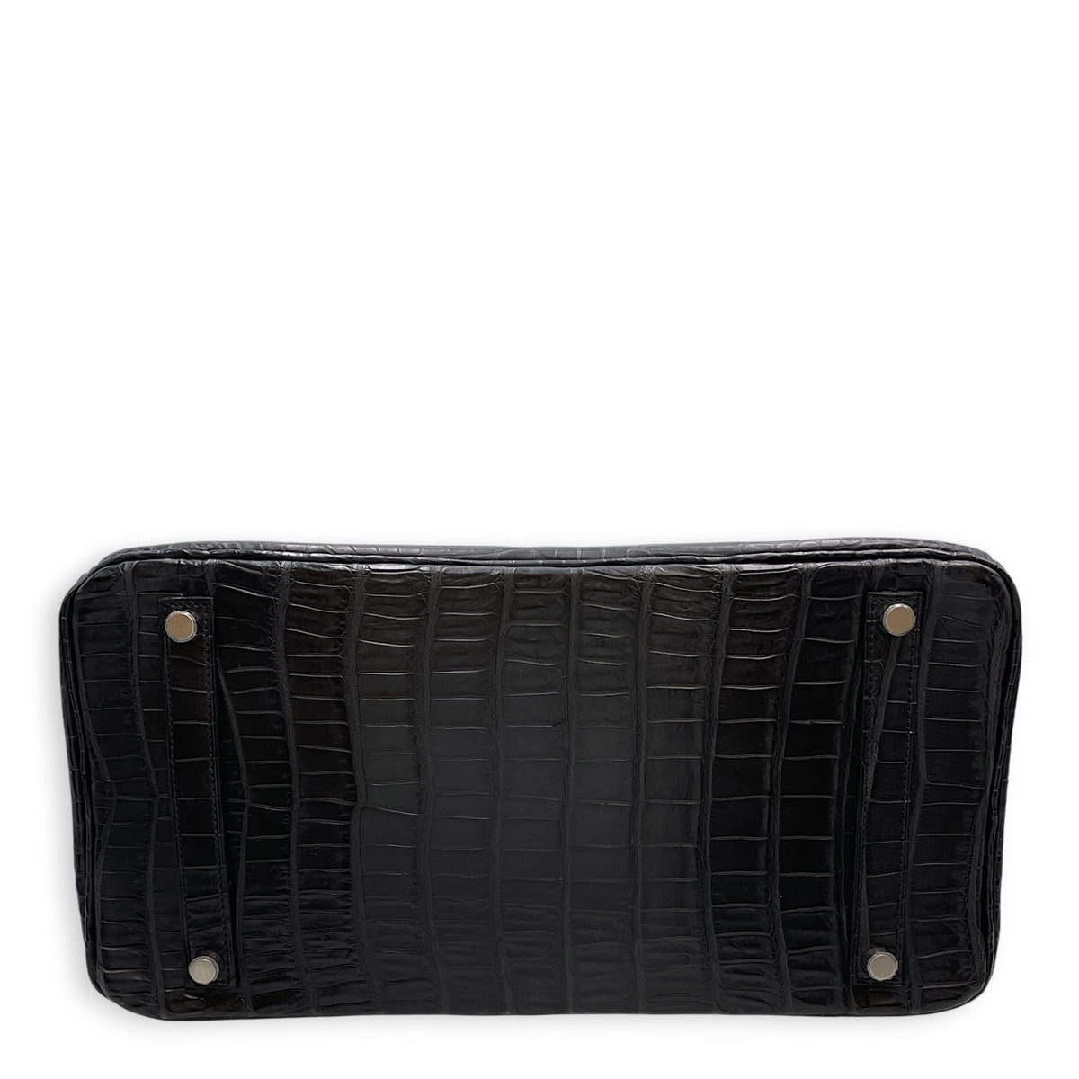 Birkin 35 Graphite in Matte Porosus Palladium hardware