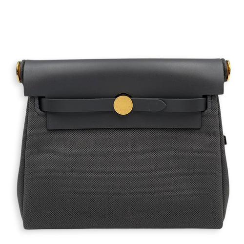 Herbag 20 Ardoise in Vachehunter/Toile Gold hardware