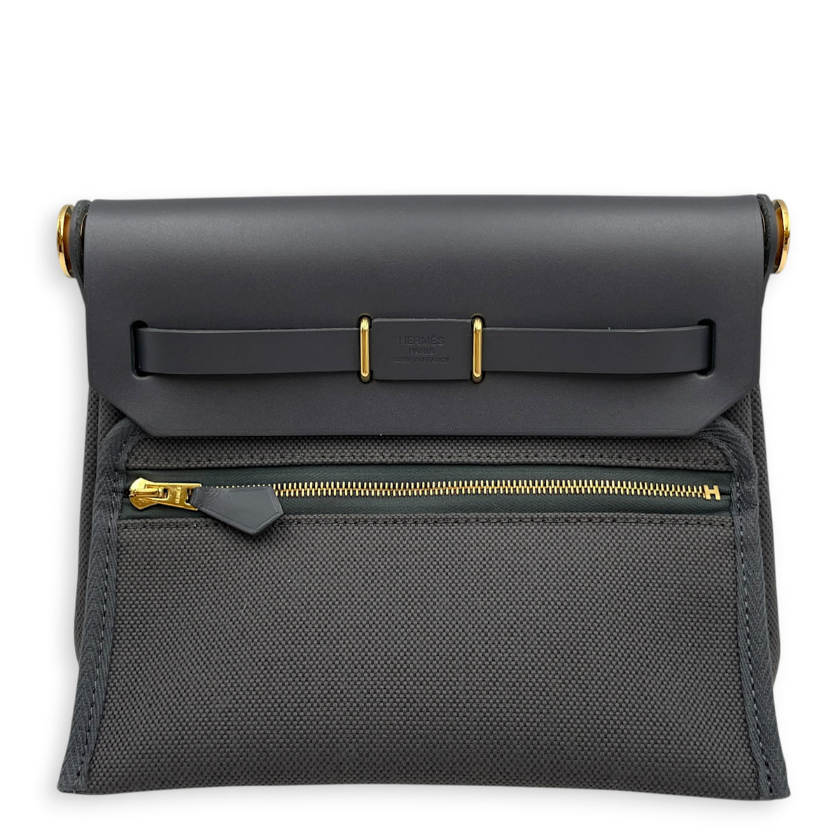 Herbag 20 Ardoise in Vachehunter/Toile Gold hardware