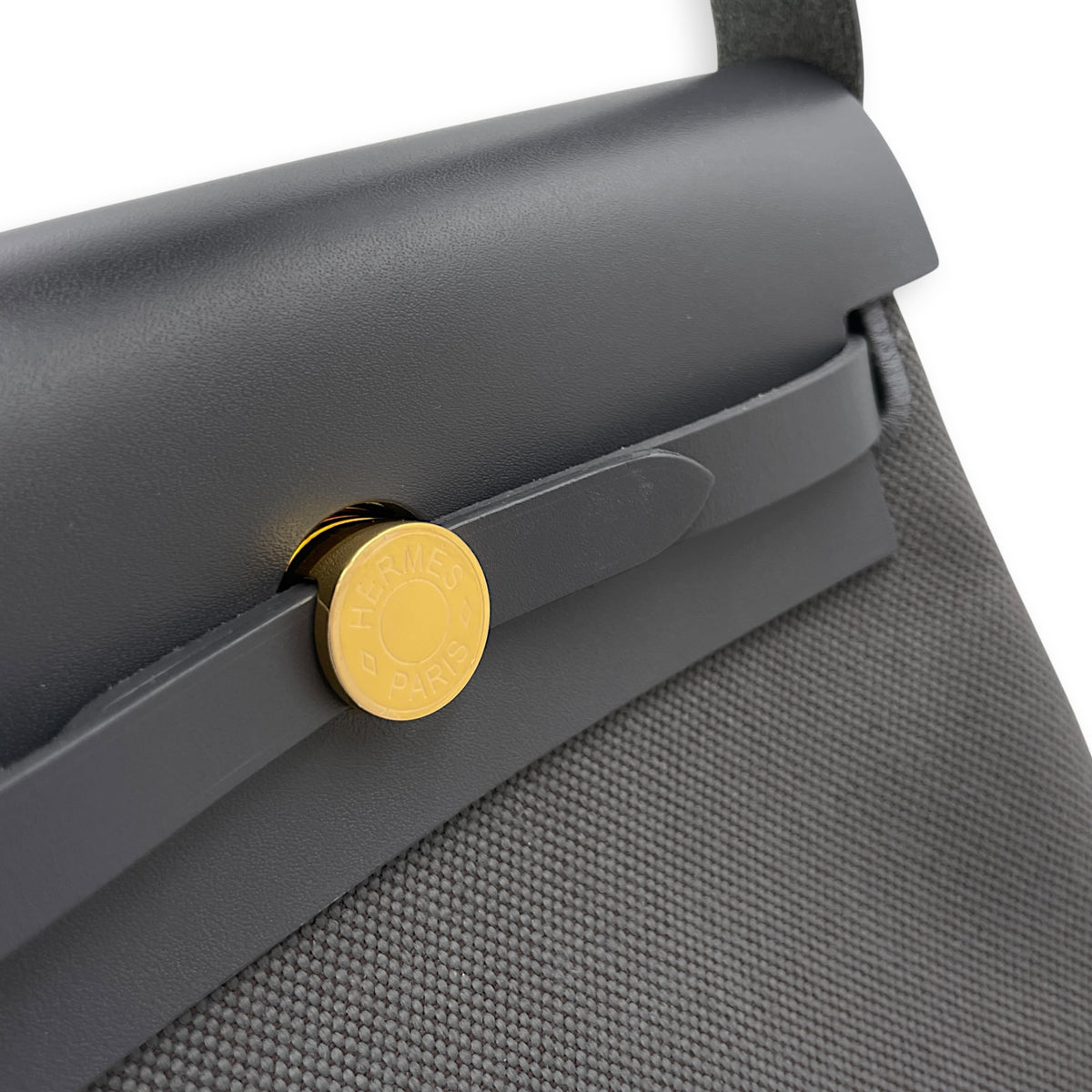Herbag 20 Ardoise in Vachehunter/Toile Gold hardware
