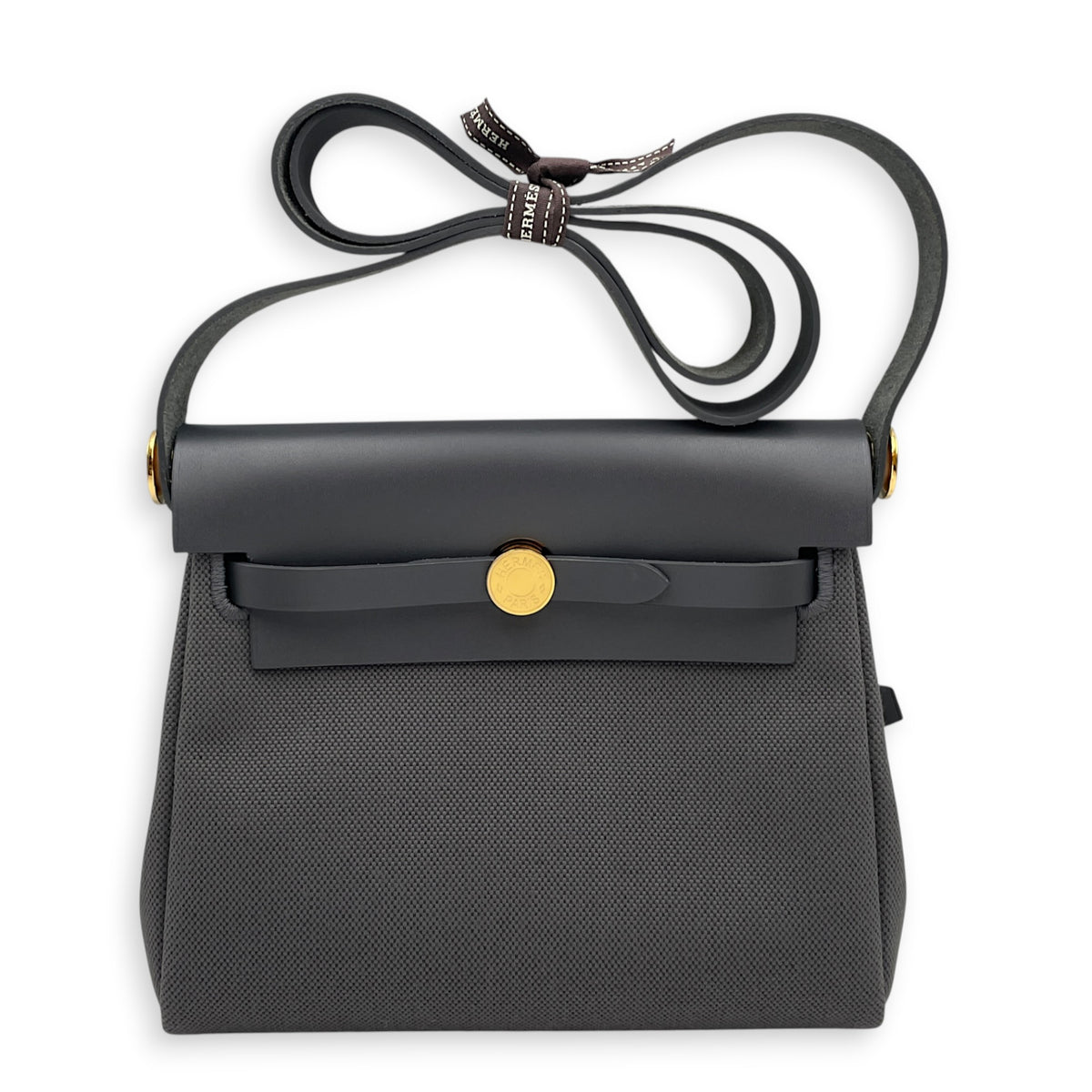 Herbag 20 Ardoise in Vachehunter/Toile Gold hardware