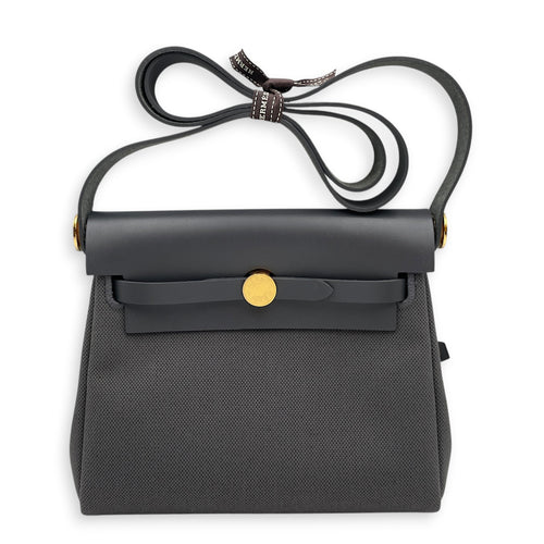 Herbag 20 Ardoise in Vachehunter/Toile Gold hardware