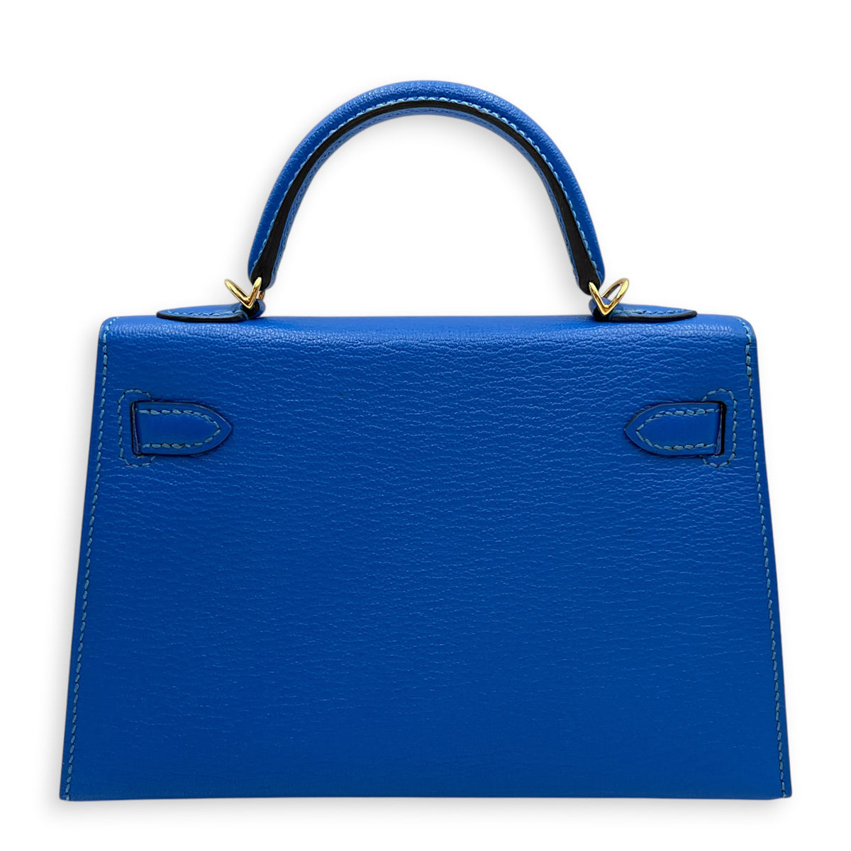 Sellier Kelly 20 Bleu Hydra in Chevre Mysore Gold hardware