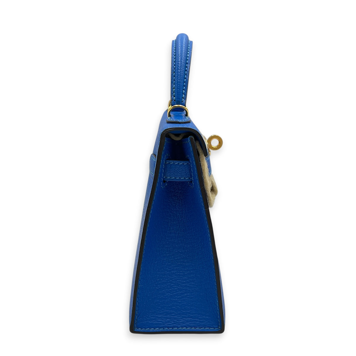 Sellier Kelly 20 Bleu Hydra in Chevre Mysore Gold hardware
