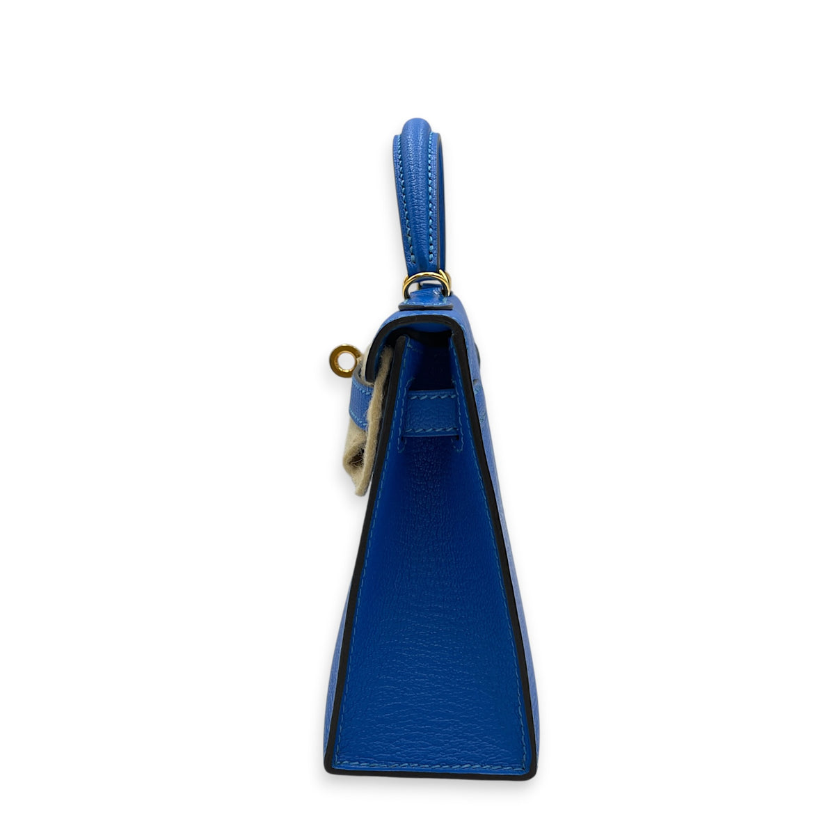 Sellier Kelly 20 Bleu Hydra in Chevre Mysore Gold hardware