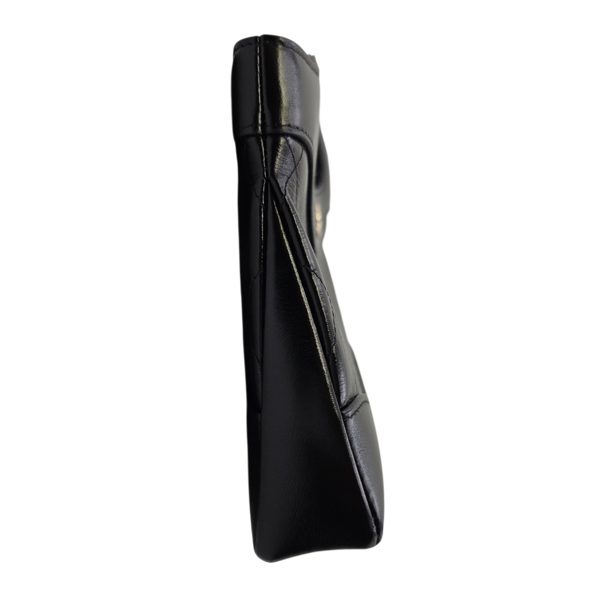 31 Nano  Black Top Handle Bag in Calfskin Light Gold hardware